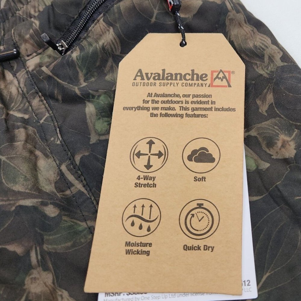 Avalanche Womens Athletics Hiking Shorts Camo Leaves With Lining Size L - Picture 3 of 9